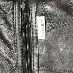 Elegant Black Genuine Leather Laptop Bag